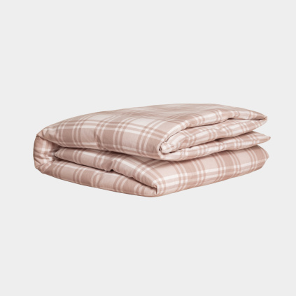 Verbier – 100% cotton flannel duvet cover with a subtle check