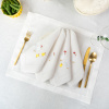 Le Poulailler – set of 4 linen napkins with embroidery