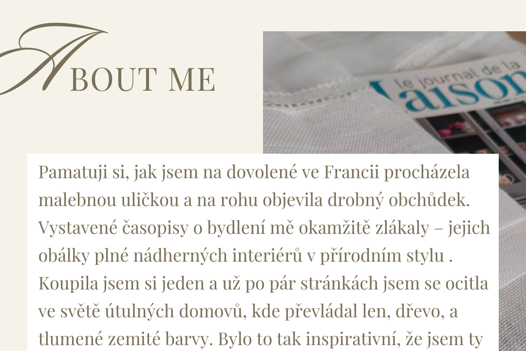 Proč jsem založila značku Mariette Decor a začala s šitím lněných dekorací...