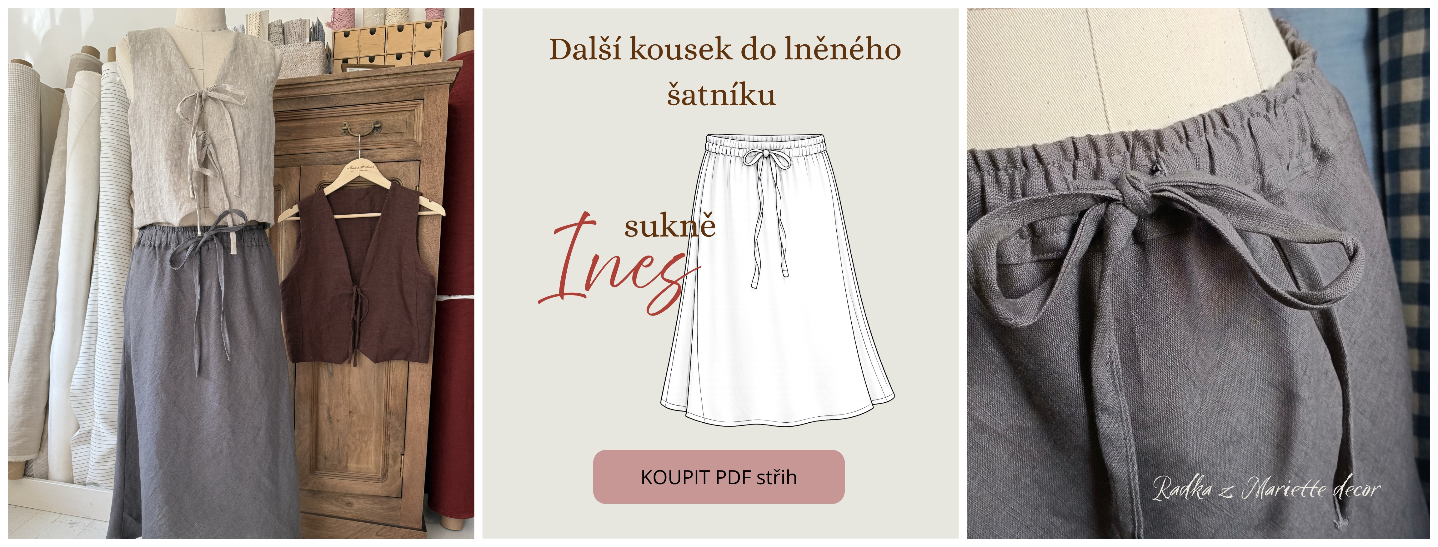 PDF střih sukně INES