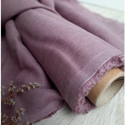 vzorek 8x3,5cm...100% len WOODROSE 190g/m2....č.40