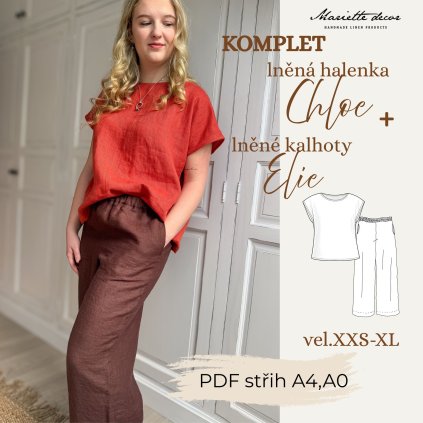 komplet halenka Chloe + kalhoty Elie