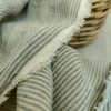 100% len DUSTY GREEN/NATURAL stripes 205g/m2....č.28