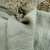 100% len DUSTY GREEN/NATURAL stripes 205g/m2....č.28