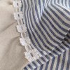 100% len MEDITERRANEAN BLUE/WHITE stripes 130g/m2....č.13