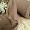 vzorek 8x3,5cm...100% len CHOC BROWN 205g/m2....č.20