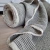 vzorek 8x3,5cm...100% len GREY/NATURAL stripes 205g/m2....č.39