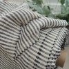 vzorek 8x3,5cm...100% len BLACK AND WHITE stripes(STONEWASHED) 160g/m2....č.44