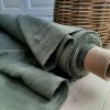 vzorek 8x3,5cm...100% len OLIVE 205 g/m2....č.41