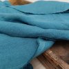 vzorek 8x3,5cm...100% len TEAL BLUE 205g/m2....č.76