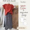 lněná halenka tričko CHLOE+ sukně INES - PDF střih