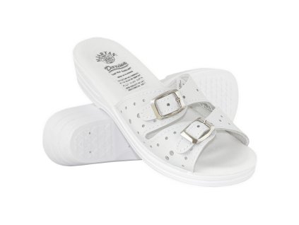 papuci de vara ortopedici albi dama mjartan 9017 p03~4507