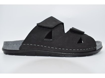 Scholl pánský pantofel ABERDEEN 2 STRAPS MAN černá