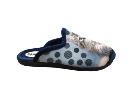 SANTÉ dámský domácí pantofel AB/275841 AZUL kočka