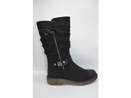 Relife dámské kozačky 5717-14811B-60R black brush
