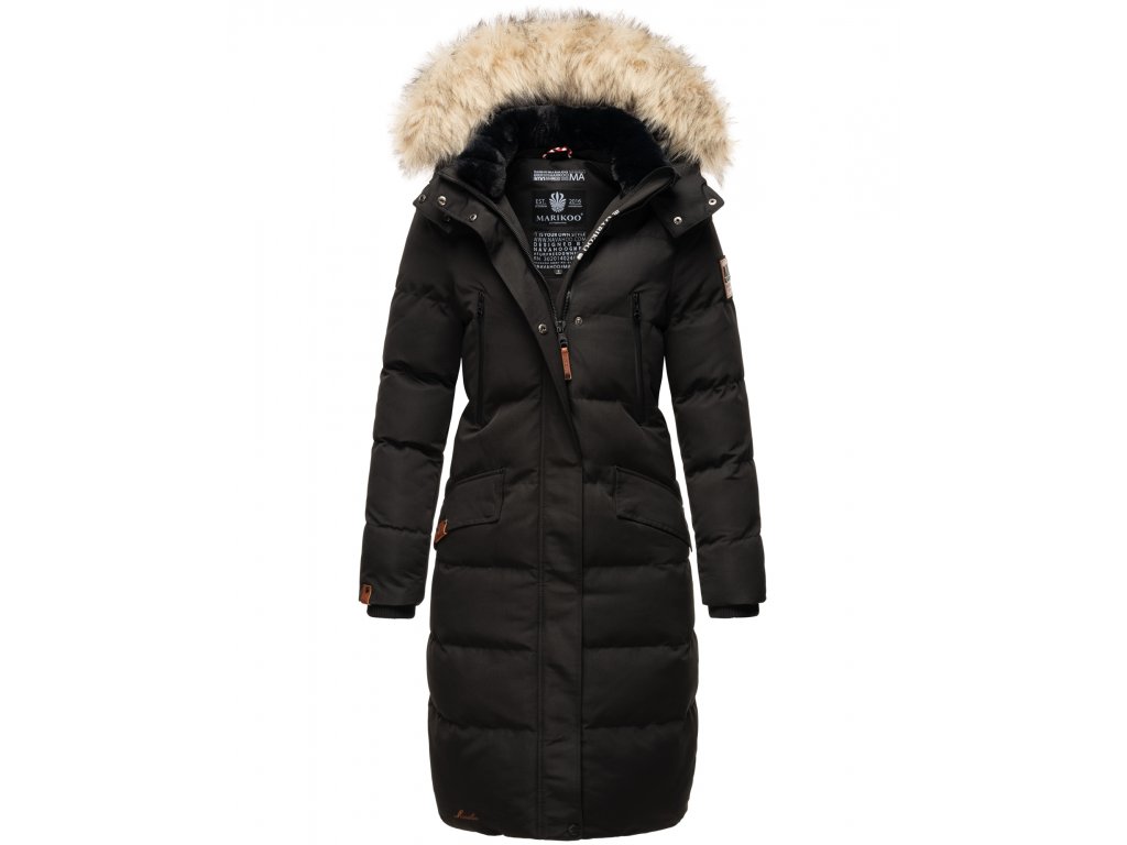 Dámska dlhá zimná bunda Schneesternchen Marikoo - BLACK