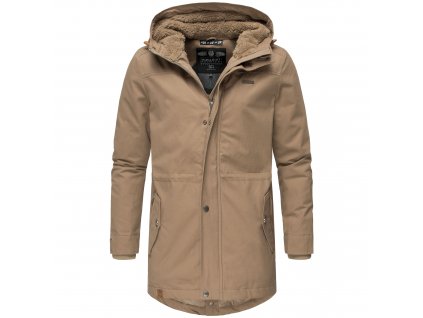 Zimný kabát / pánska zimná dlhá bunda Manakaa Marikoo - LIGHT BROWN