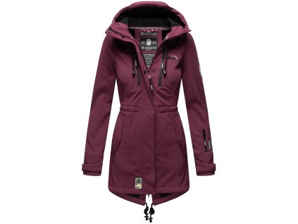 Dámska zimná bunda s kapucňou Zimtzicke softshell 7000 dry-tech Marikoo - WINE