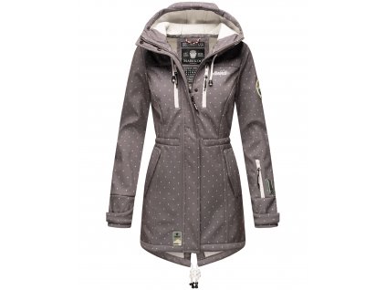Dámska zimná bunda s kapucňou Softshell Drytech 7000 Zimtzicke P Marikoo - GREY w. D