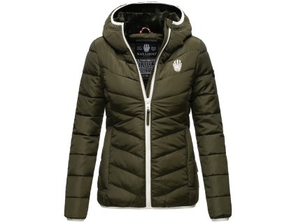 Dámska zimná bunda s kapucňou ELVA N-W-165 Navahoo - OLIVE