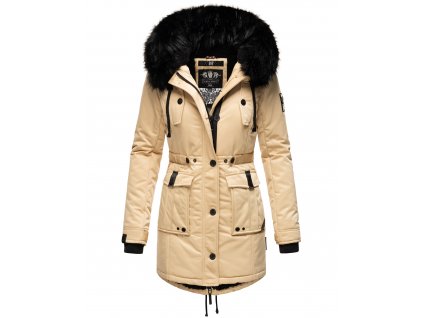 Dámska zimná dlhá bunda / kabát Luluna Princess Navahoo - BEIGE