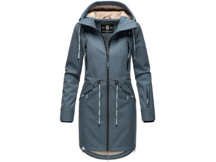 Dámska bunda s kapucňou Softshell Racquelle Marikoo - DUSTY BLUE