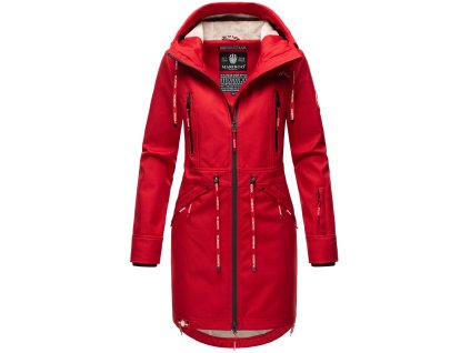 Dámska bunda s kapucňou Softshell Racquelle Marikoo - RED