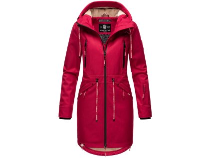 Dámska bunda s kapucňou Softshell Racquelle Marikoo - FUCHSIA