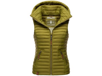 Dámska vesta s kapucňou Shadaa Navahoo - MOSS GREEN