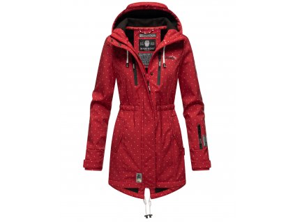 Dámska zimná bunda s kapucňou Softshell Drytech 7000 Zimtzicke Marikoo - RED w. D