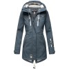 Dámska bunda s kapucňou Zimtzicke softshell 7000 dry-tech Marikoo - DUSTY BLUE