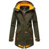 Dámsky outdoorový kabát (dlhá bunda) Soulinaa Marikoo - OLIVE