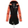 Dámska bunda s kapucňou Softshell Drytech 7000 Zimtzicke Marikoo - BLACK-CORAL