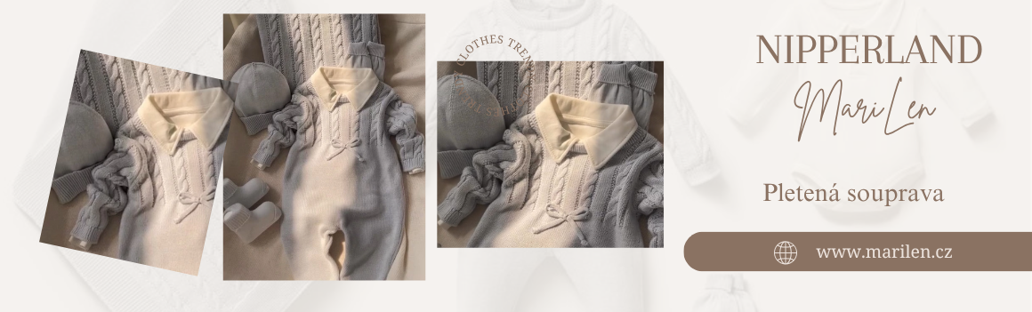 Pletená souprava pro miminko Blue