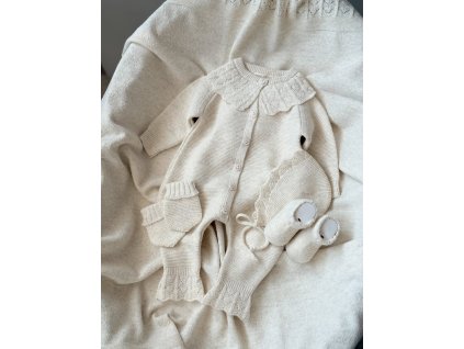 Stylová novorozenecká souprava Béžová_marilen.cz