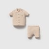 Pletená sada pro chlapečka Béžová
