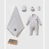 5dílná pletená souprava s dekou-Premium Collection blue