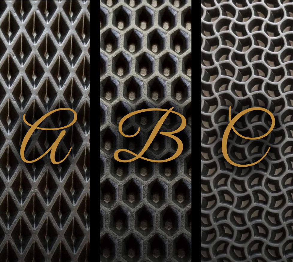 Materiál koberce - 3 vzory