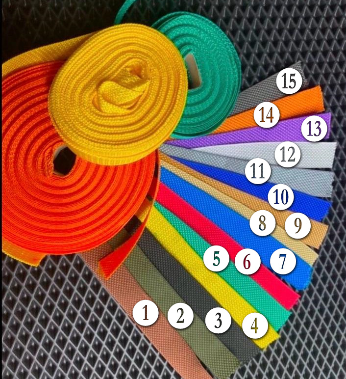 Barva obšití (lemu) - 15 možností