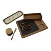 LUXURY SERVING SET with CANDLE – ručně vyráběná servírovací sada z masivního ořechového dřeva