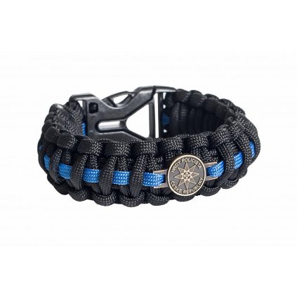 Paracord náramek Hrdý Policista Modrý