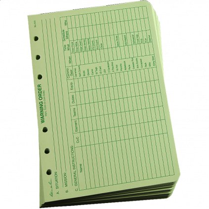 Taktický Formulář Rite in the Rain All Weather Warning Order Zelený