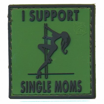 Gumová nášivka I Support Single Moms Forest