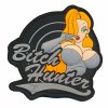 Gumová nášivka Bitch Hunter Černá