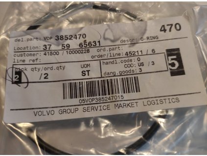 Volvo Penta o-kroužek vana / zásobník olejového filtru