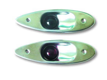 11184 1 sada pozicnich svetel pro zabudovani z nerezu pro pravobok a levobok cervene a zelene svetlo