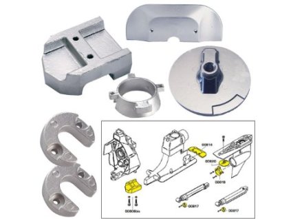 Sada zinkových anod Mercruiser Alpha I Generace 2