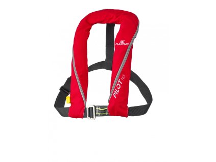 11349 1 samonafukovaci vesta plastimo pilot red 165n s manualnim startem a pripravou na harness