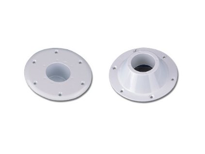 Spodní nebo vrchní roseta z lakovaného hliníku pro konický podstavec, průměr 60 mm (Provedení vrchní)