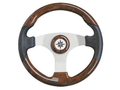 11820 1 sportovni volant v kombinaci mahagon polyuretan s hlinikovym stredem prumer 35 cm
